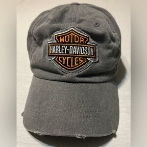 Harley-Davidson Charcoal Cap with Orange Logo